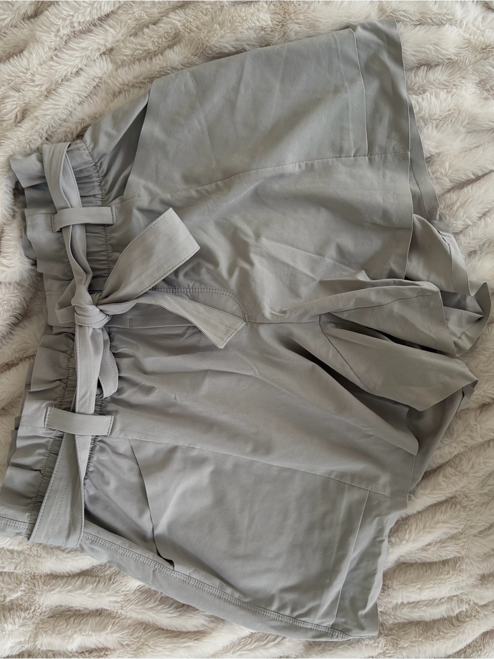 Athlete paper bag waist shorts